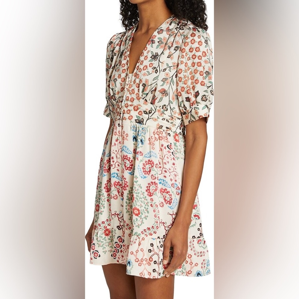 Floral Print V-Neck Dress